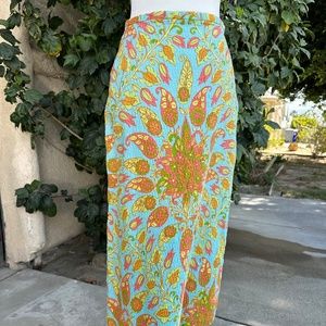 ZARA Midi Hippy Floral Paisley Skirt